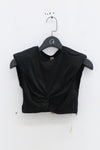 OUDE WAAG shoulder padding new knitted jacket OW-23SS-TP04 black